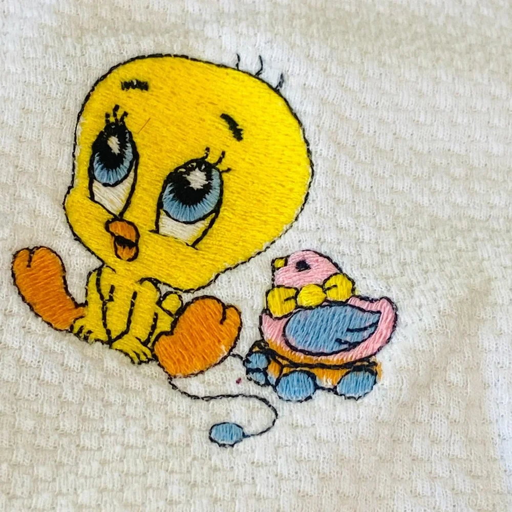 VTG Baby Acme Looney Tunes‎ Tweety One Piece Romper Sleeper Outfit 90s 00s Y2k L